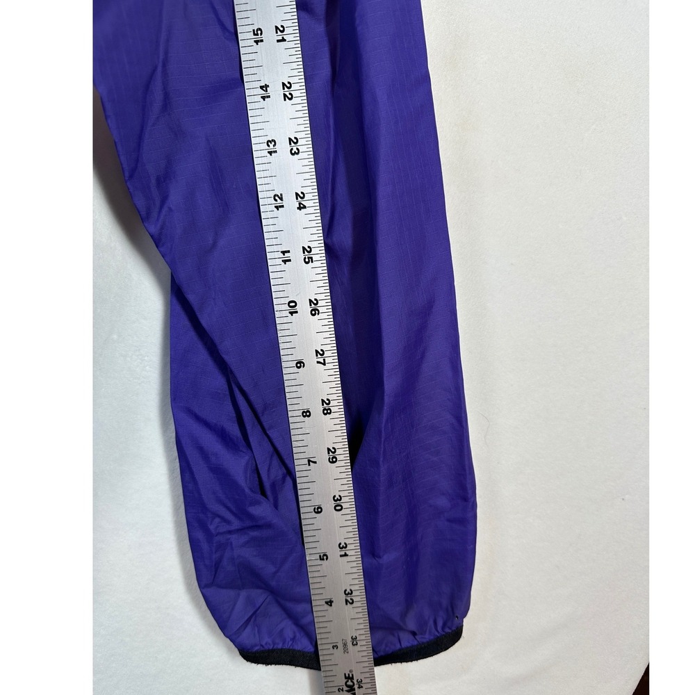 Vtg 90s Helly Hansen Anorak Windbreaker XL Purple Packable Hooded Rain Jacket - Picture 9 of 14